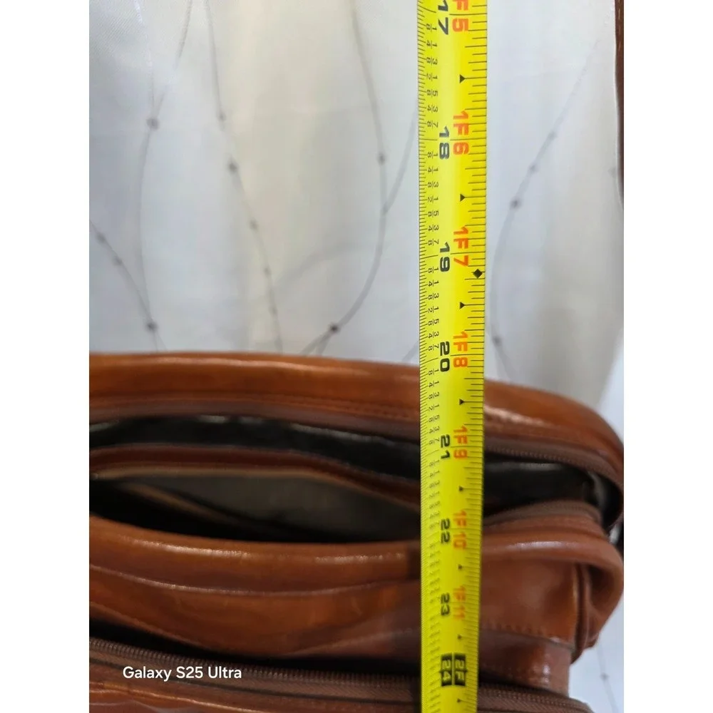 Italian‎ Made Vintage Jacobson's Leather Crossbody Brown Minimalist Luxury